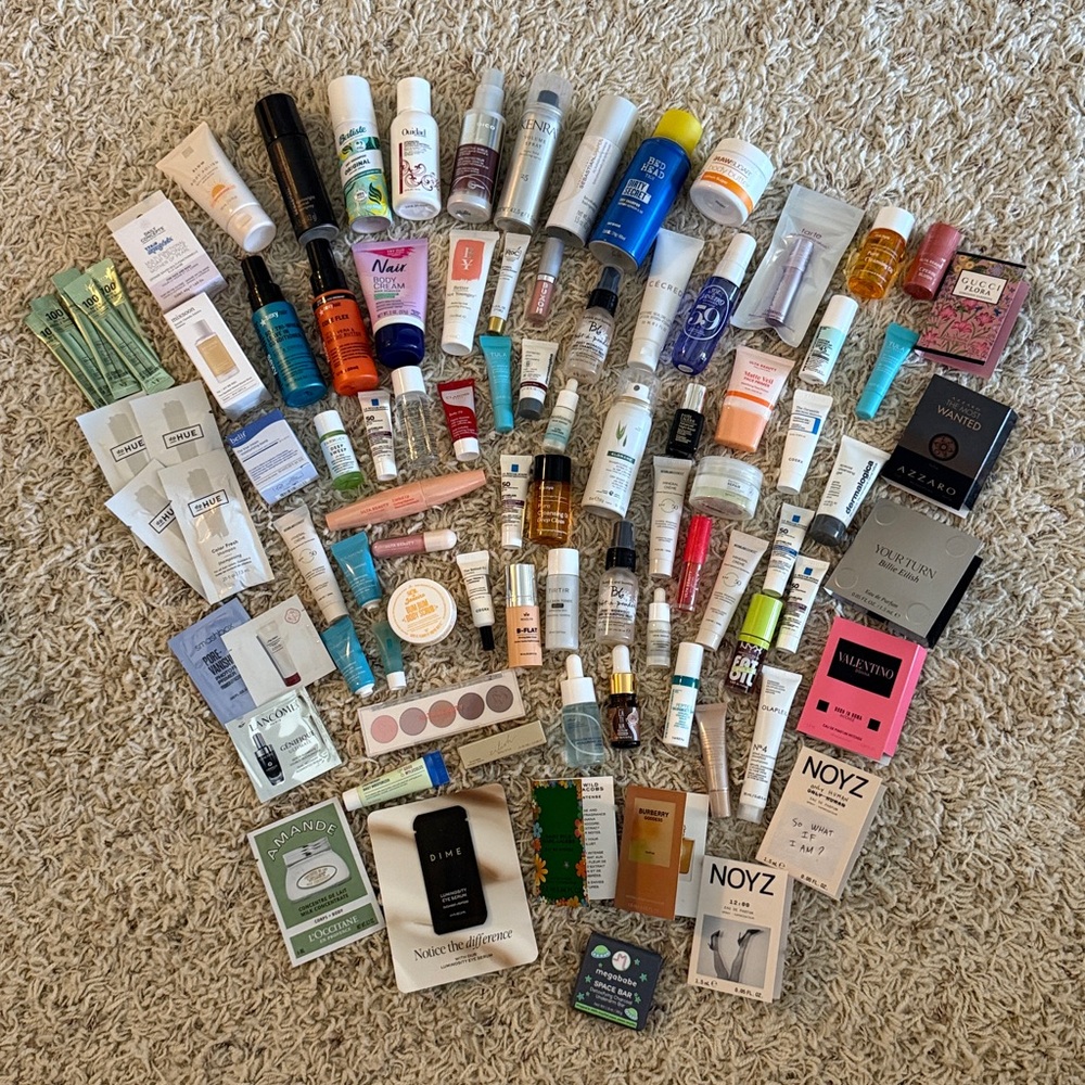 Huge 85 Piece Beauty Bundle Lot Mostly Prestige Deluxe Samples